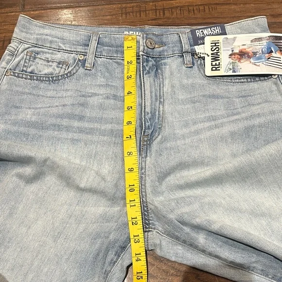 NWT Rewash Light Blue Cropped Distressed Jeans - Picture 6 of 6